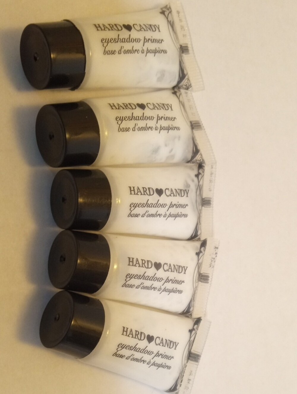 Hard Candy Eyeshadow Primer Tubes with Black Caps - Pack of 5